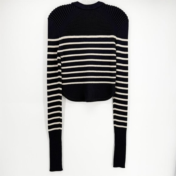 ISABEL MARANT Runway "Hatfield" Stripe Wool Sweater Navy 2025 Misty Copeland - Picture 4 of 9